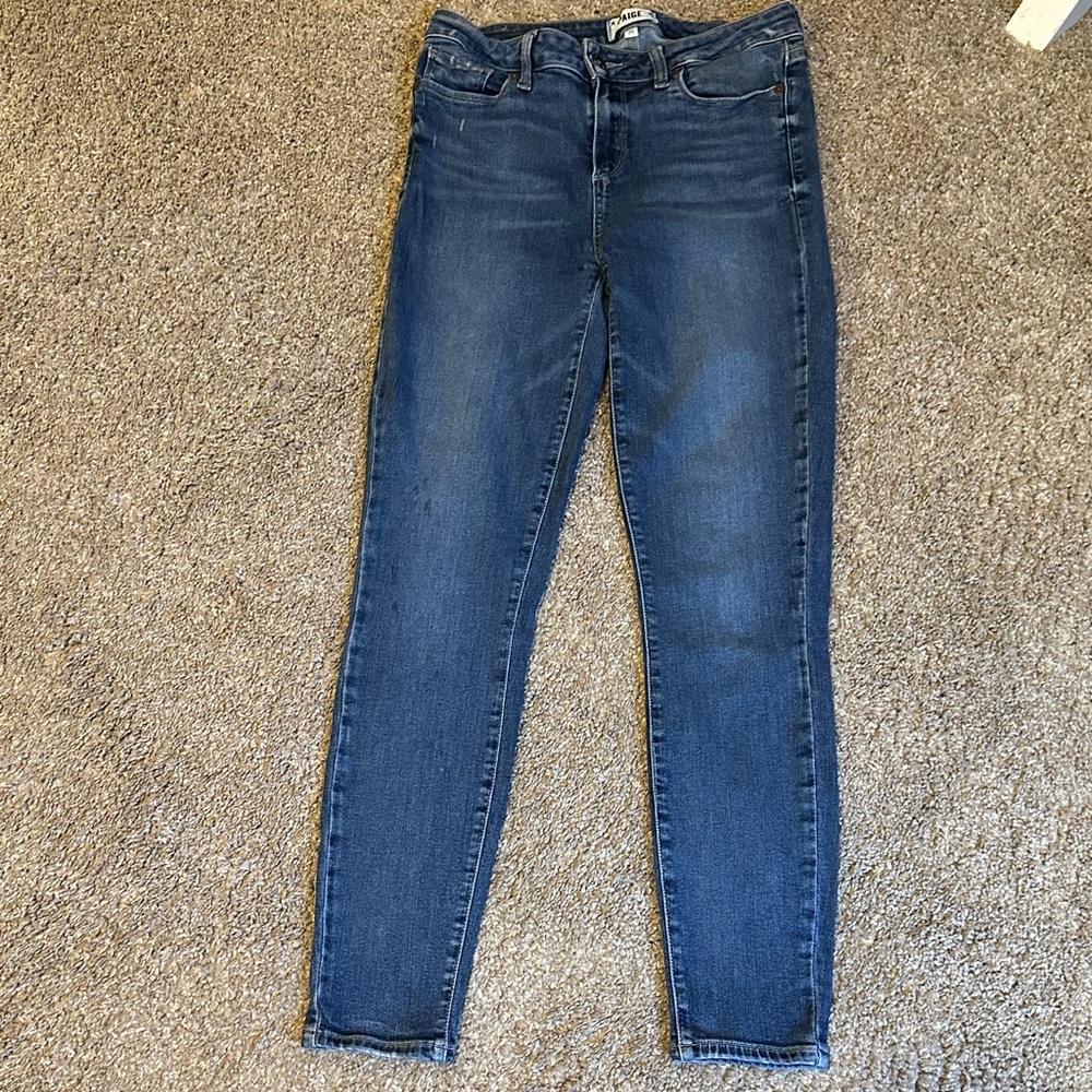PAIGE Dark Blue Skinny Jeans